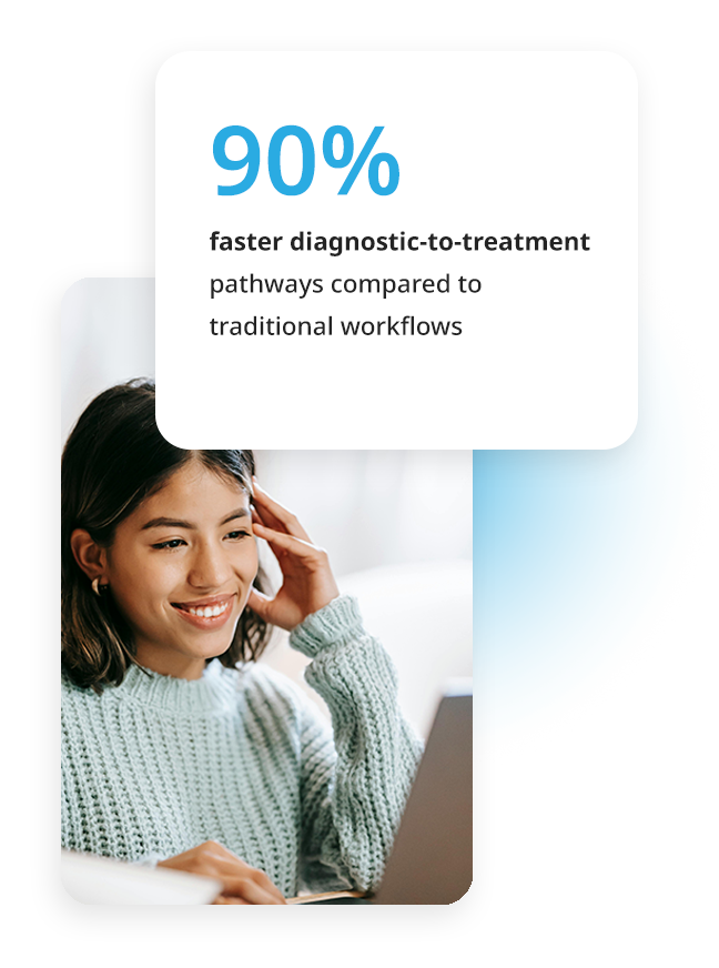 Image depicting 90% faster diagnosis-to-treatment metric
